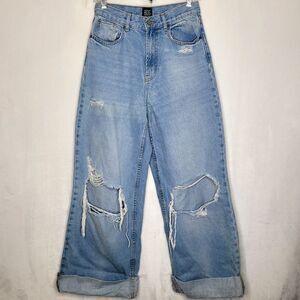 BDG Distressed Wide Leg Skater Baggy Jeans Size 26